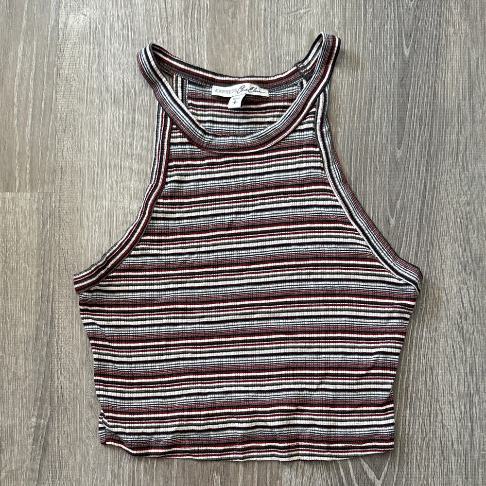 Express Multicolor Striped Tank Top